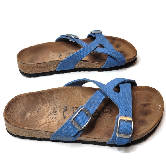 Birkenstock mayari blue sandals. Size 7 women's medium/narrow width. - Picture 5 of 9